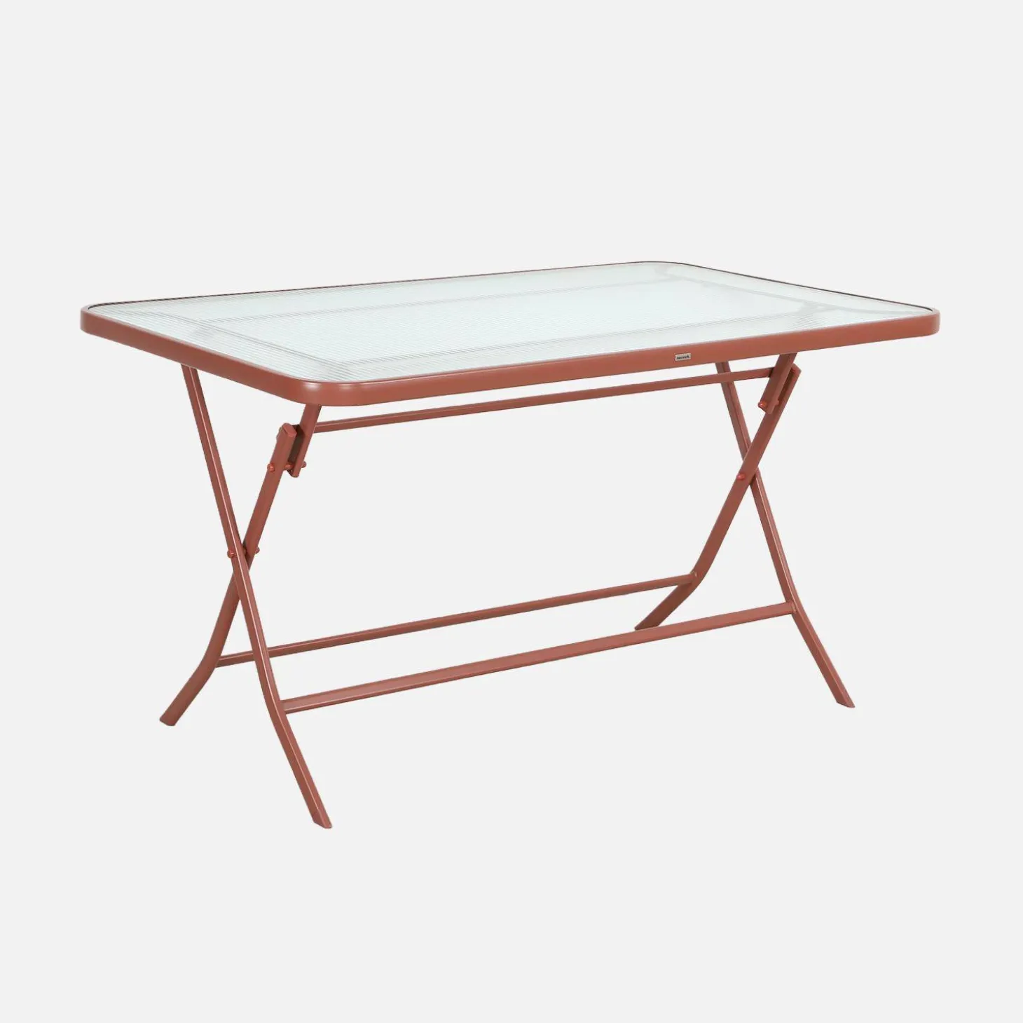 Folding steel garden table + 4 chairs