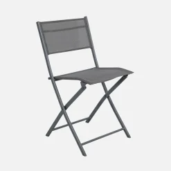 Folding steel garden table + 4 chairs