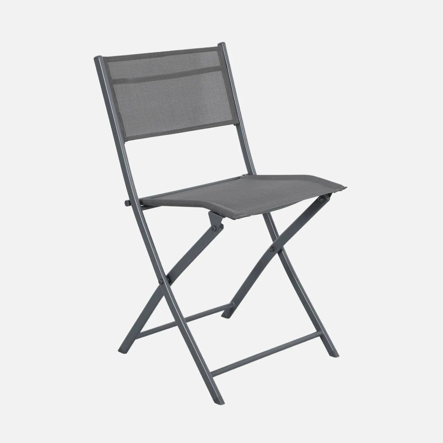 Folding steel garden table + 4 chairs