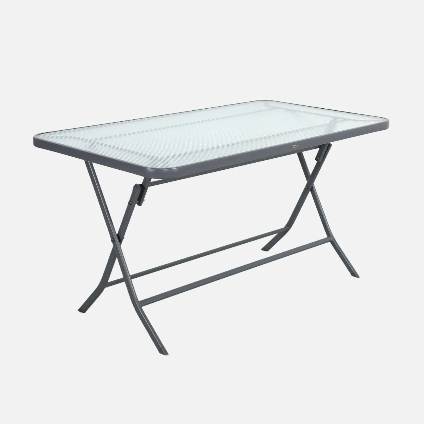 Folding steel garden table + 4 chairs