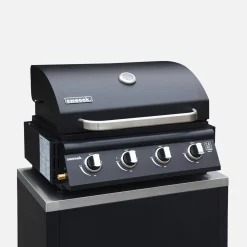 Free-standing 4-burner gas barbecue