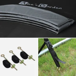 8ft trampoline with inner safety net and accessory kit