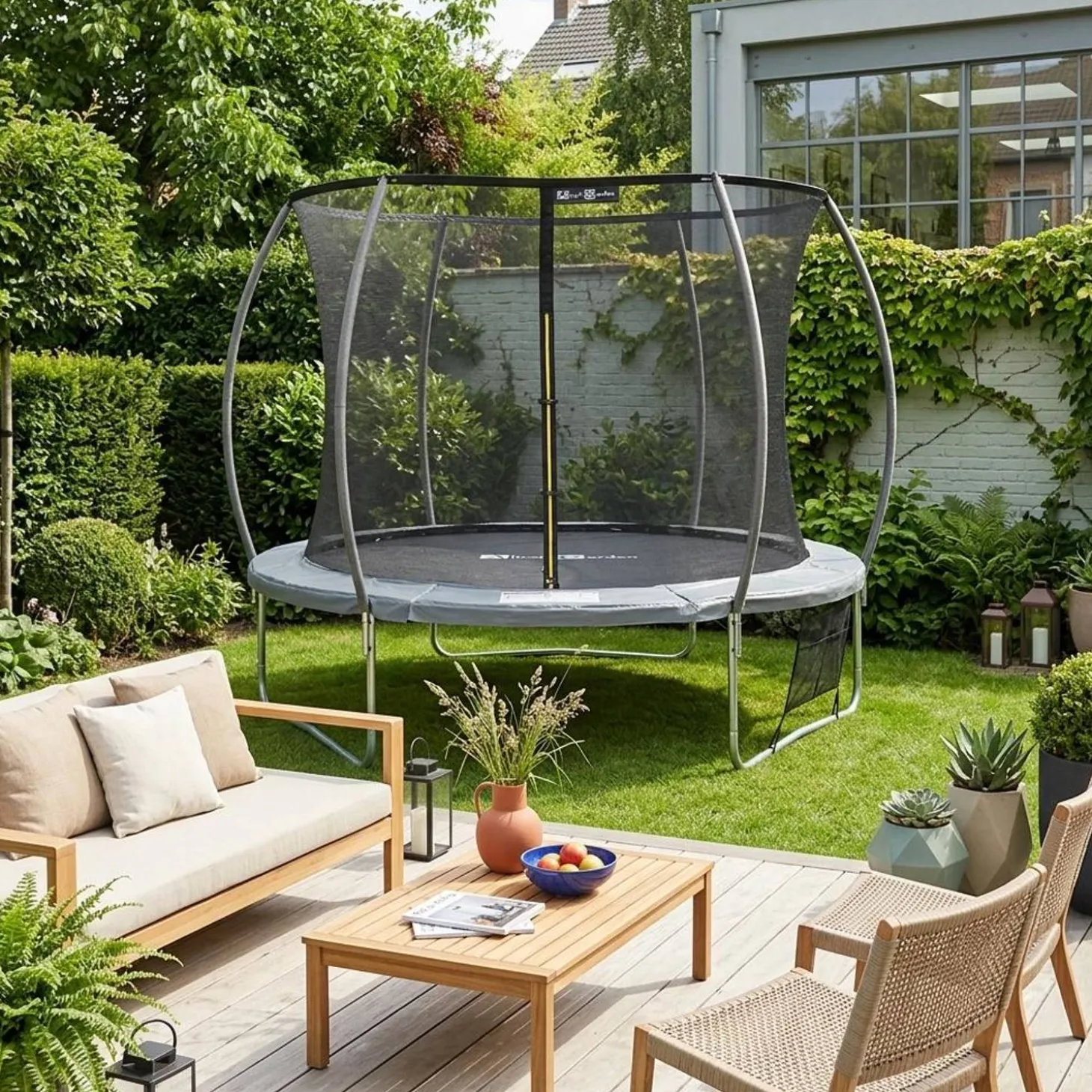 10ft trampoline with inner safety net and accessory kit