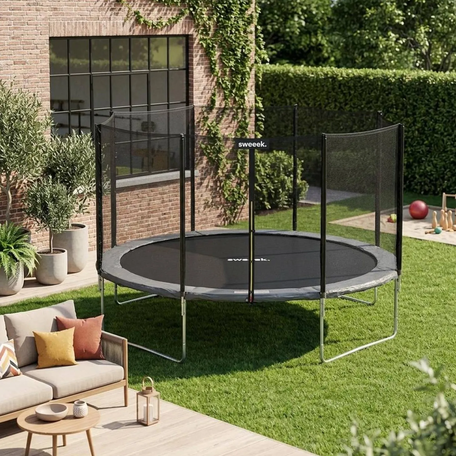 14ft trampoline with safety net