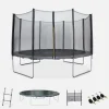 13ft trampoline with safety net and accessory kit