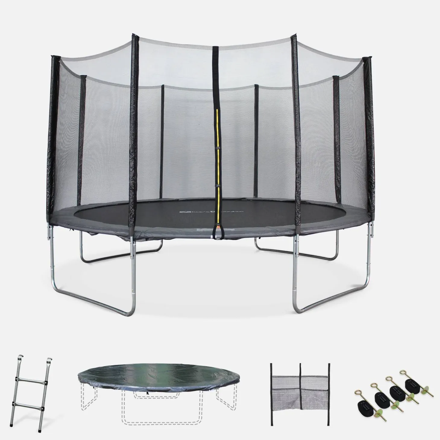 13ft trampoline with safety net and accessory kit