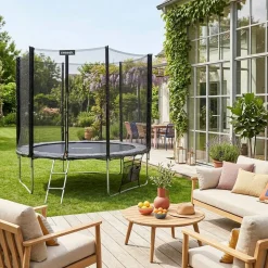 10ft trampoline with safety net and accessories kit