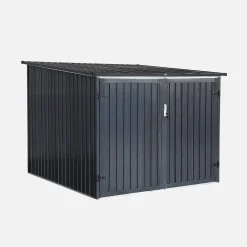 Galvanised steel bicycle shelter with anchor kit - 4 bicycles