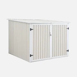 Galvanised steel bicycle shelter with anchor kit - 4 bicycles