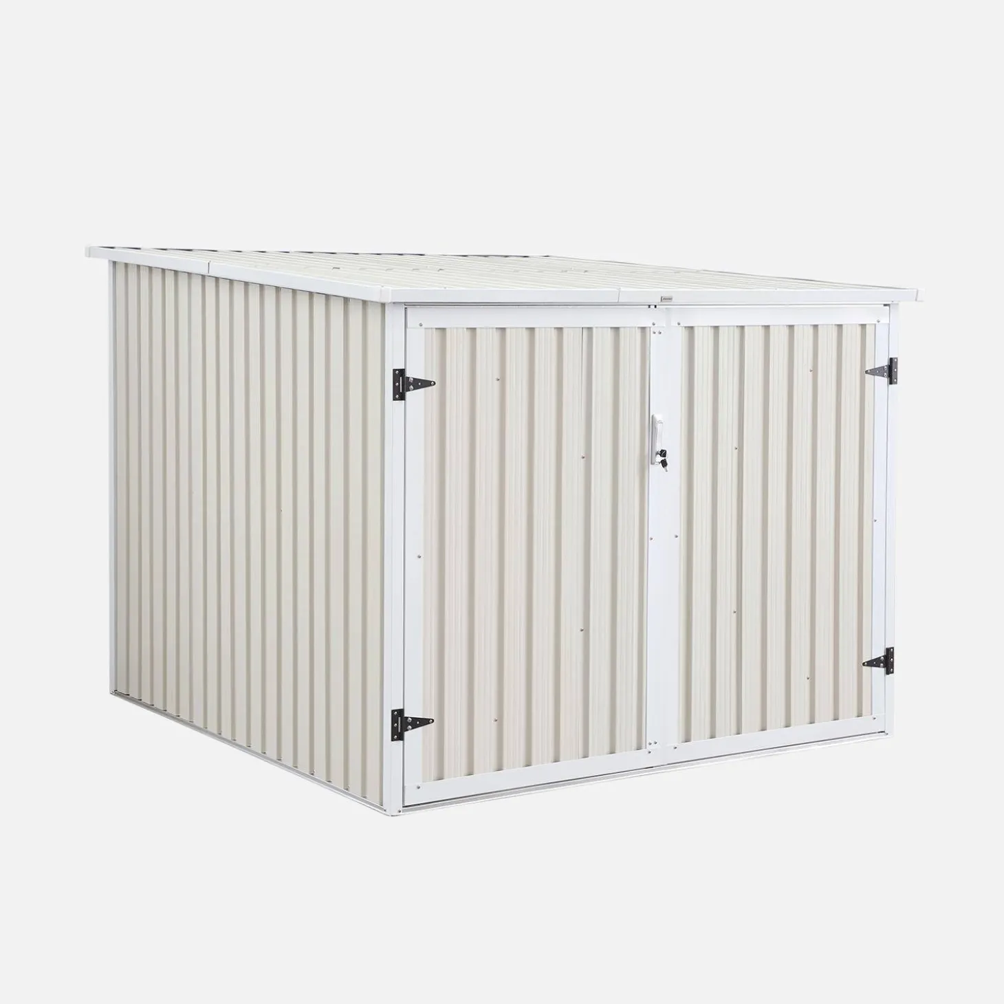 Galvanised steel bicycle shelter with anchor kit - 4 bicycles