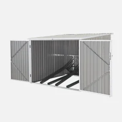 Galvanised steel bicycle shelter with anchor kit - 4 bicycles
