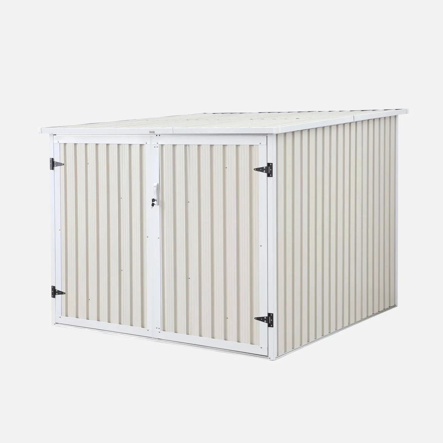 Galvanised steel bicycle shelter with anchor kit - 4 bicycles