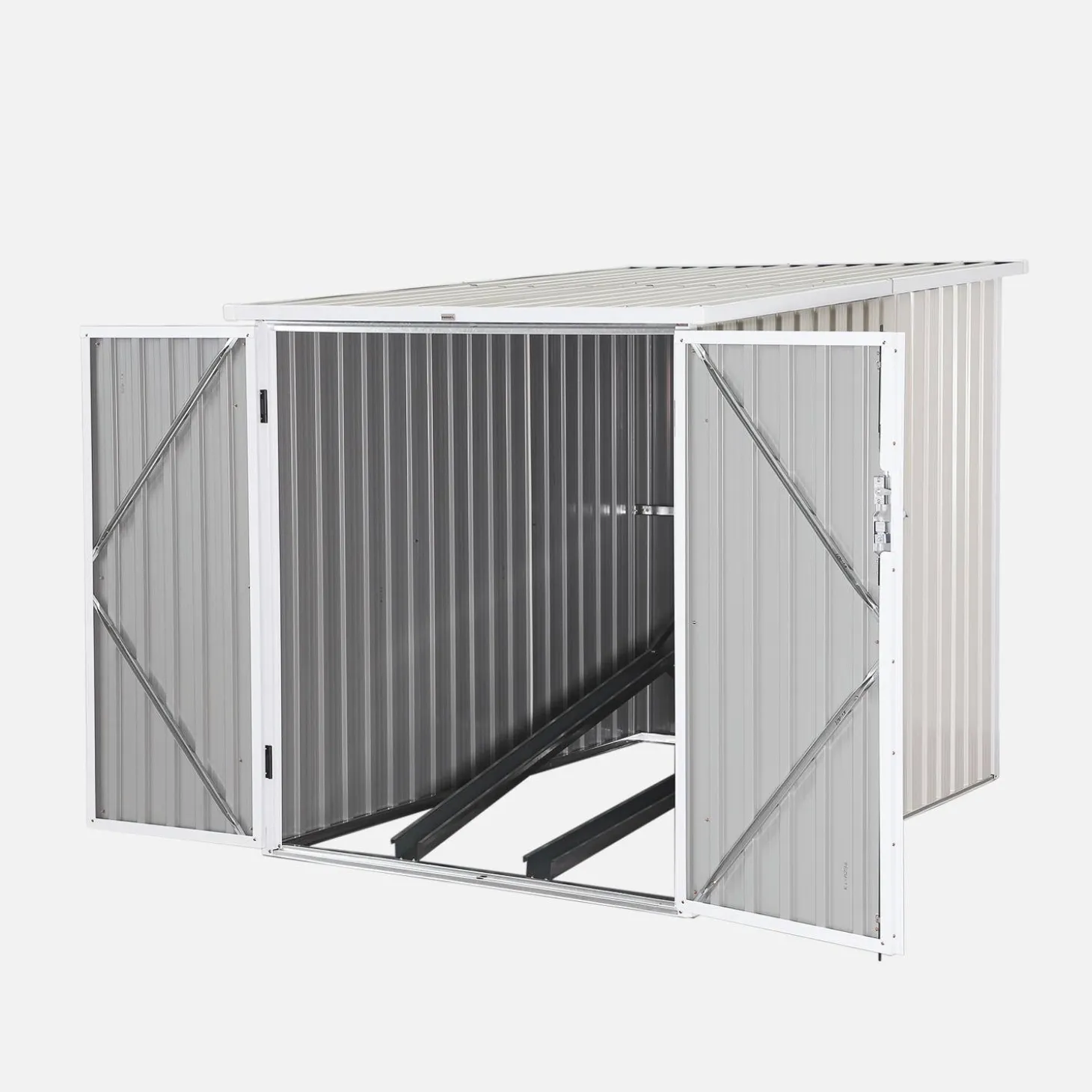 Galvanized steel bike shelter with anchoring kit - 2 bikes