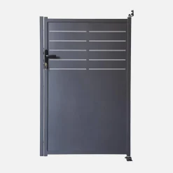 Galvanized Steel Garden Gate with Lock and Handle