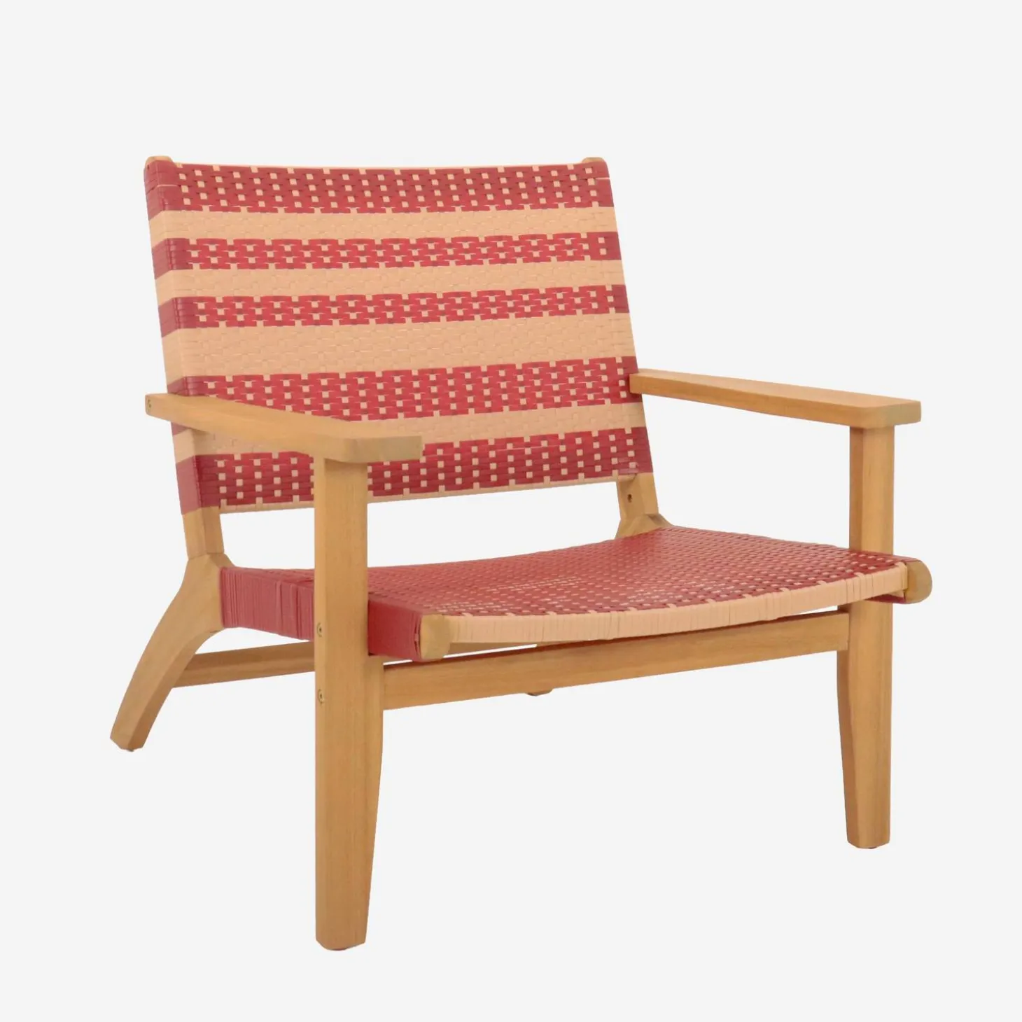 Garden armchair acacia wood and resin