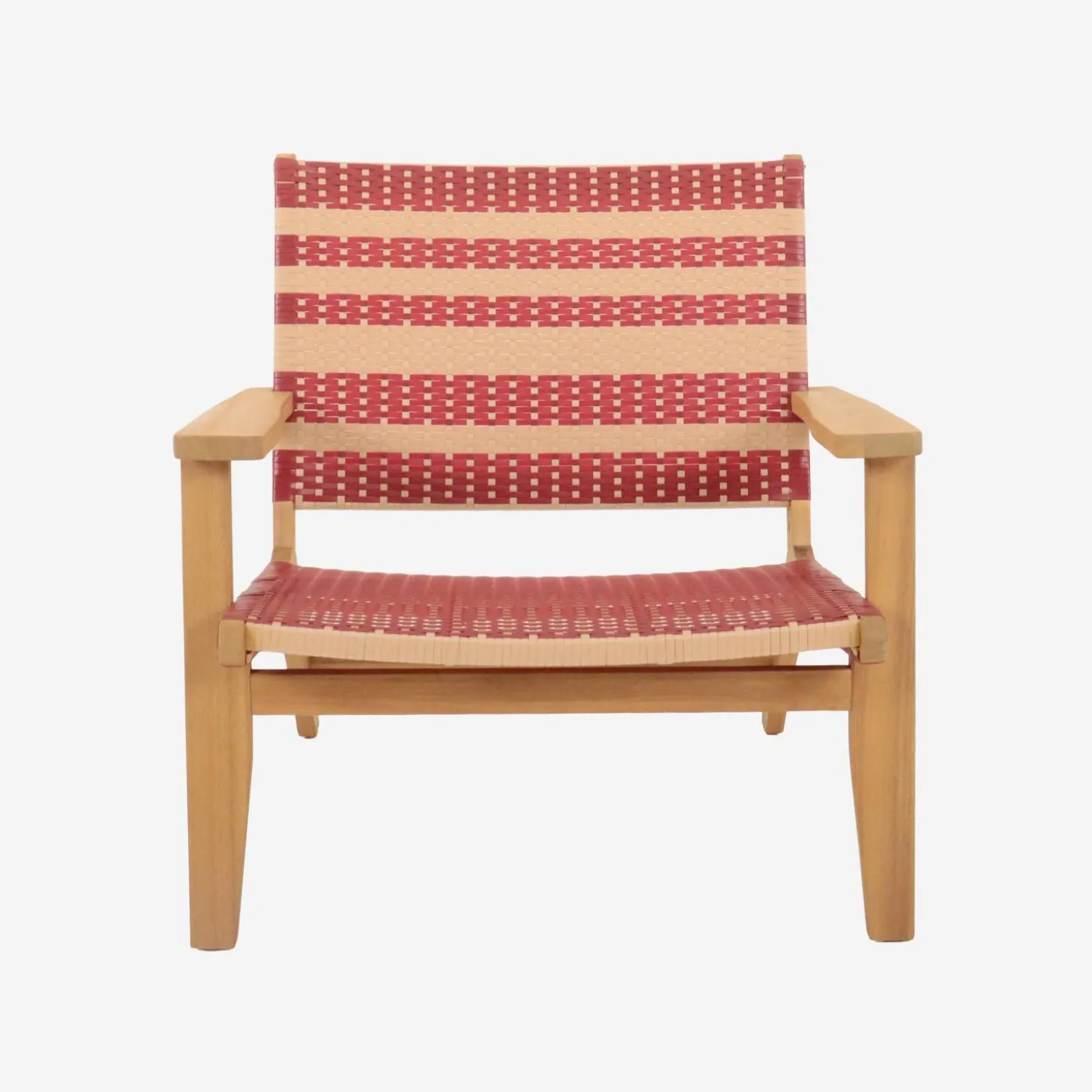 Garden armchair acacia wood and resin