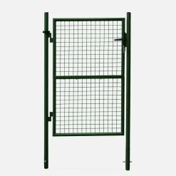 Garden metal gate with lock and handle