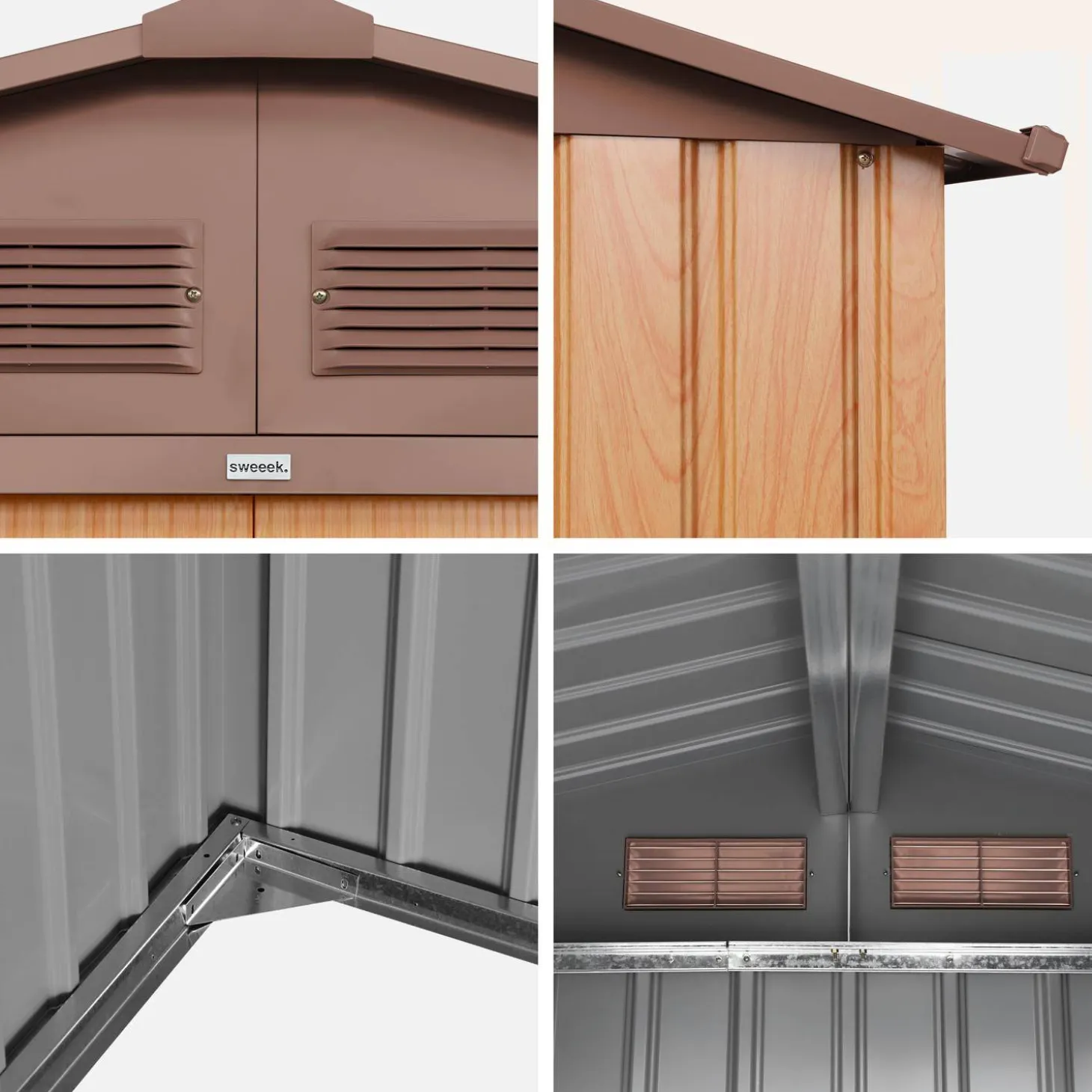 Garden shelter 2.71m² with anchor kit
