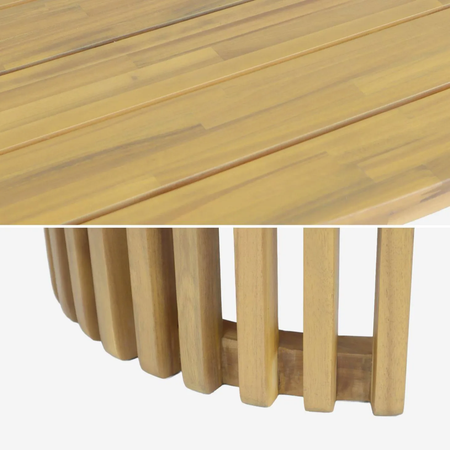 Garden table acacia wood seats 6