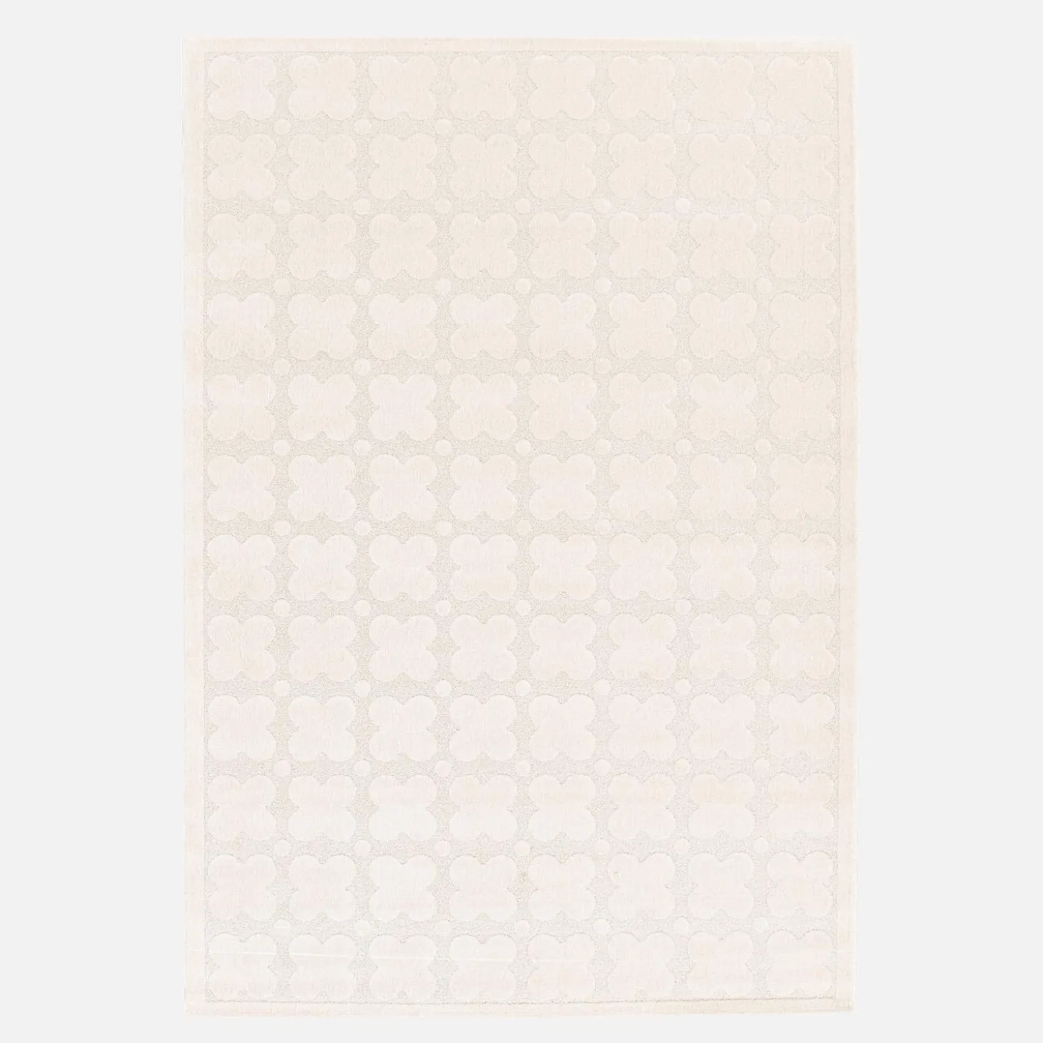 Graphic pattern indoor rug cream
