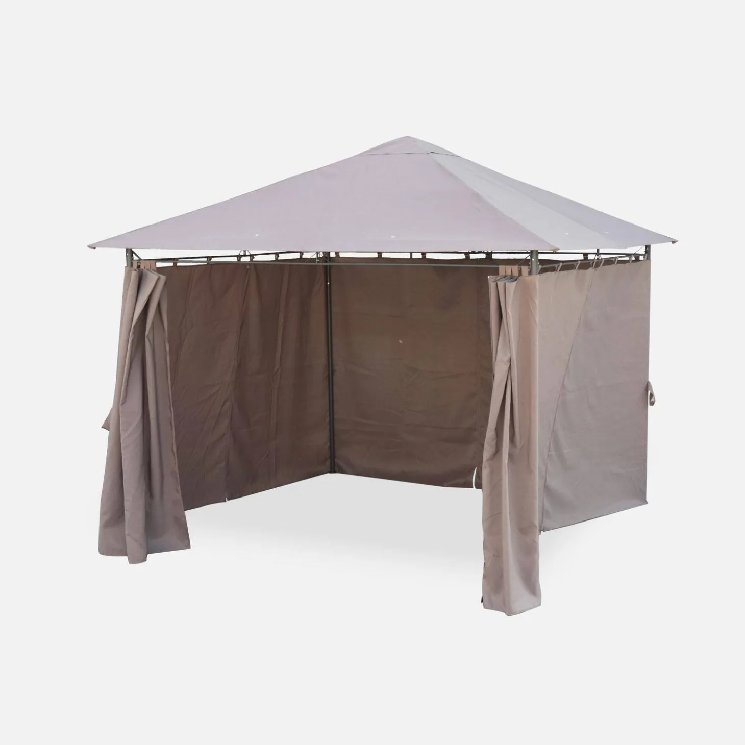 Heavy duty 3x3m gazebo with curtains