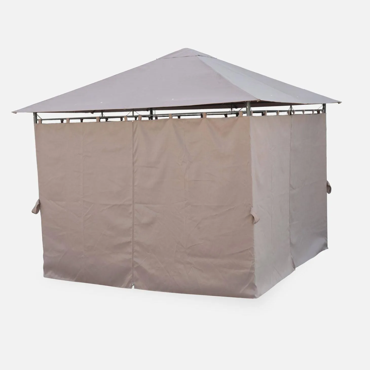 Heavy duty 3x3m gazebo with curtains