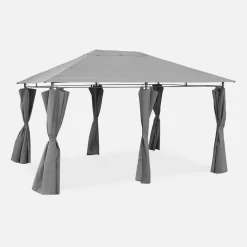 Heavy duty 3x4m gazebo with curtains