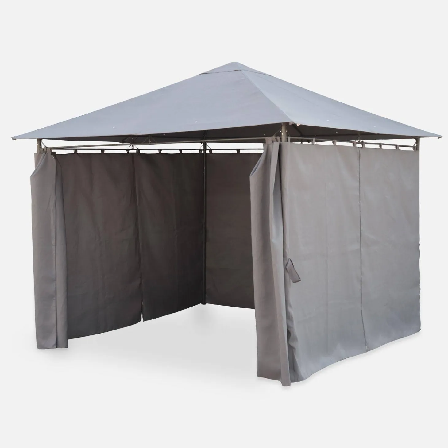 Heavy duty 3x3m gazebo with curtains