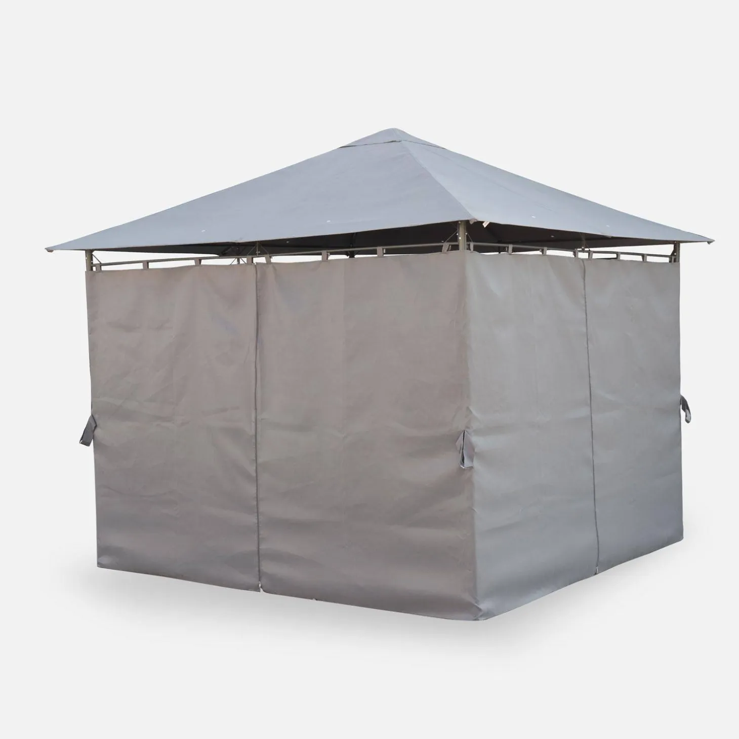 Heavy duty 3x3m gazebo with curtains