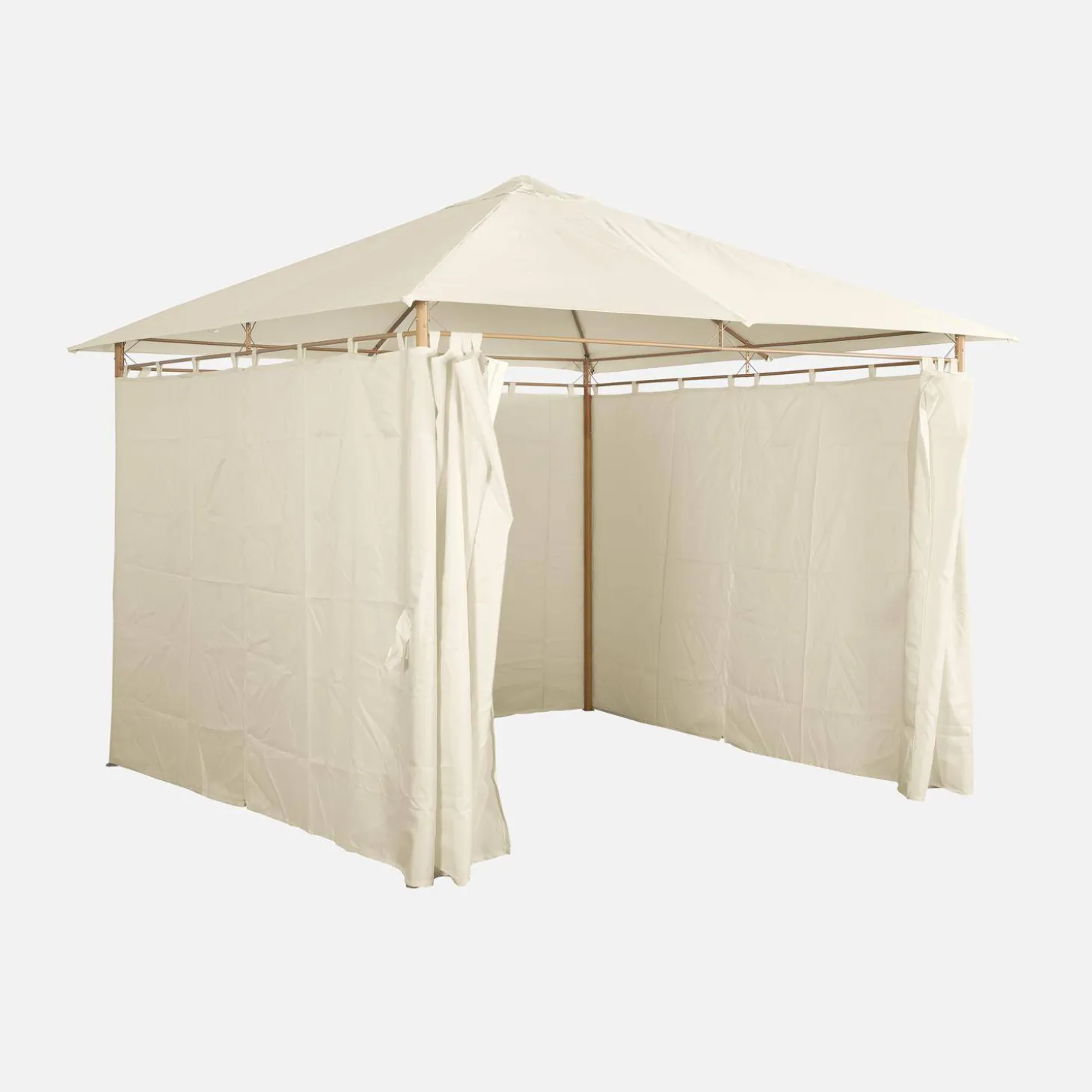 Heavy duty 3x3m gazebo with curtains