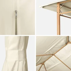 Heavy duty 3x4m gazebo with curtains