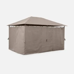 Heavy duty 3x4m gazebo with curtains