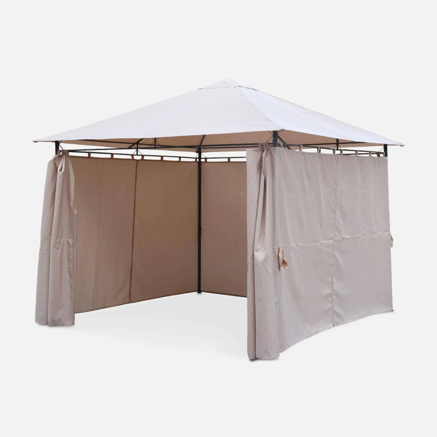 Heavy duty 3x3m gazebo with curtains