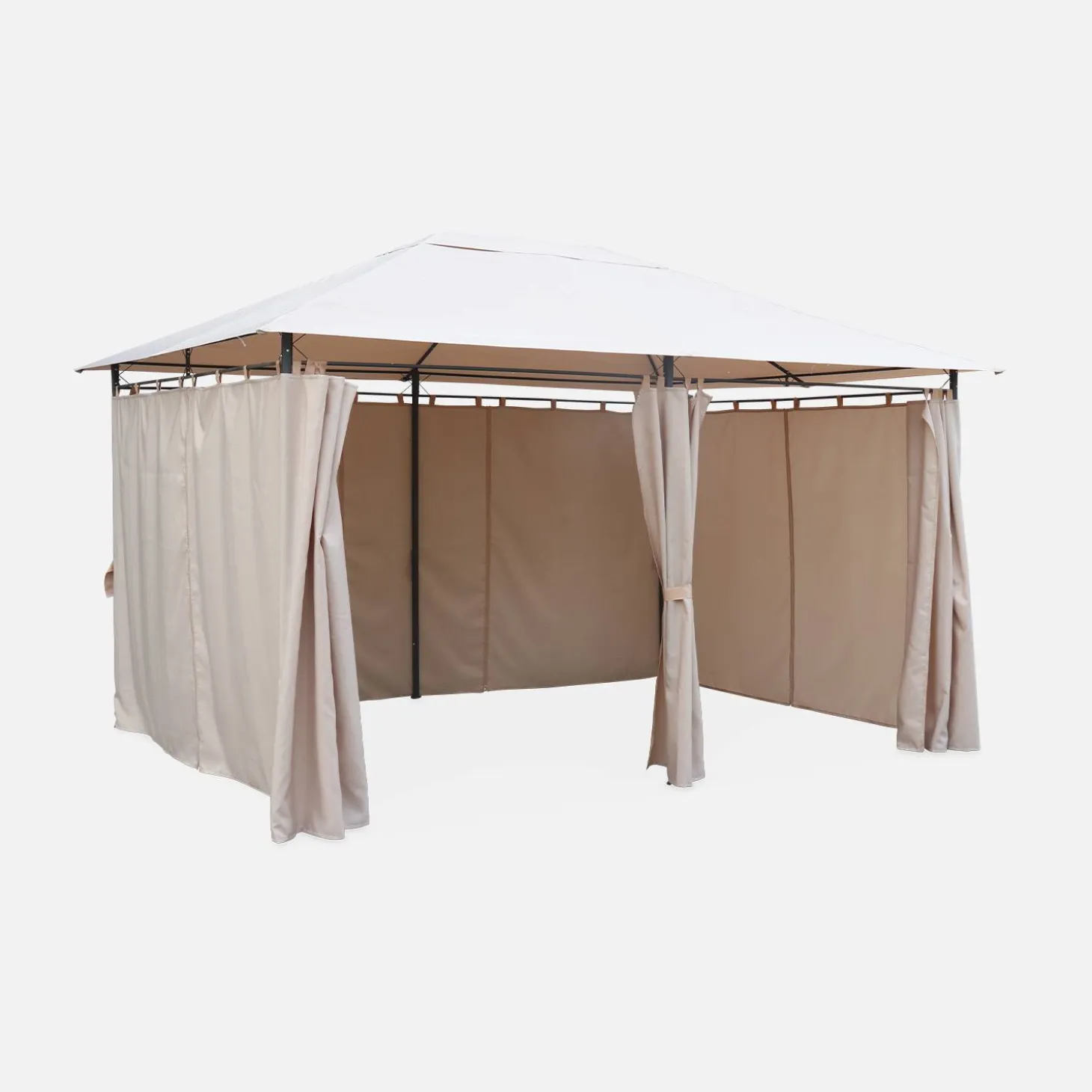 Heavy duty 3x4m gazebo with curtains