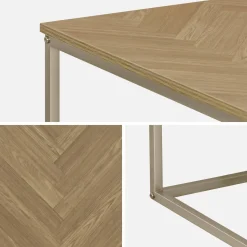 Herringbone square coffee table