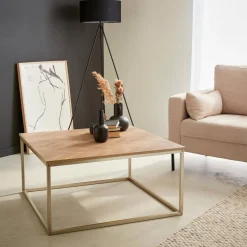 Herringbone square coffee table