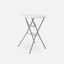 High reception high table, steel folding table (set of 4)