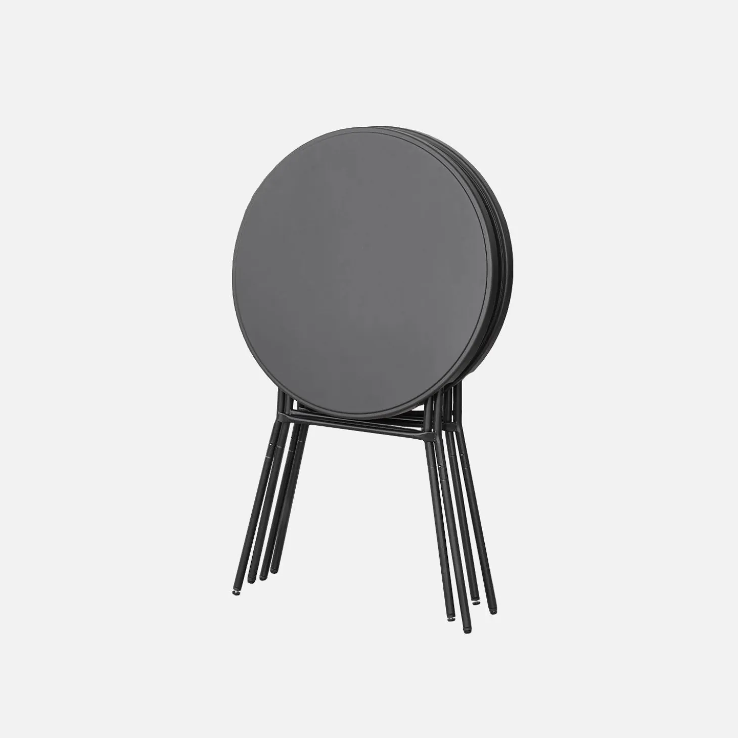 High reception high table, steel folding table (set of 4)