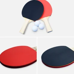 Indoor folding table tennis table with 4 bats and 6 balls