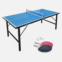Indoor mini table tennis table with 2 bats and 3 balls