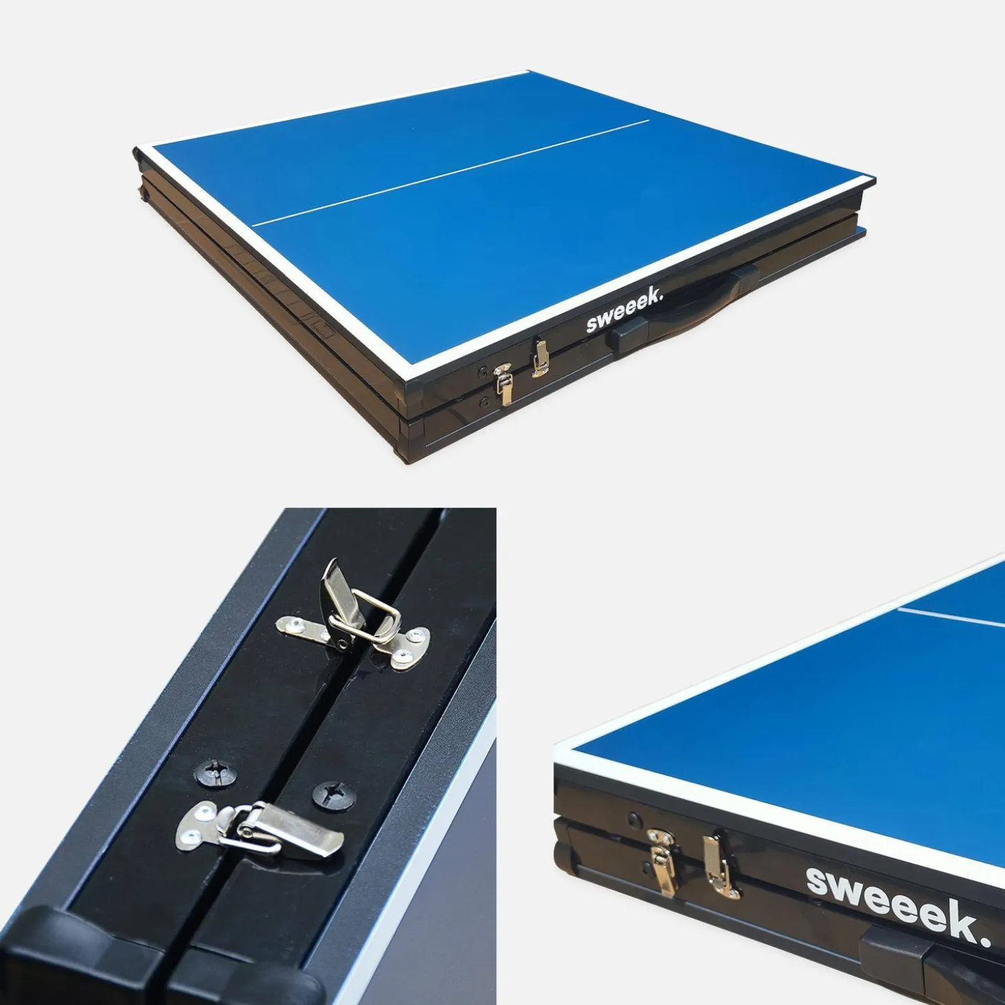 Indoor mini table tennis table with 2 bats and 3 balls