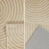 Indoor rug with beige arches pattern