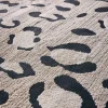 Indoor Rug with Beige Leopard Pattern