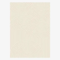 Indoor rug with cream arches pattern
