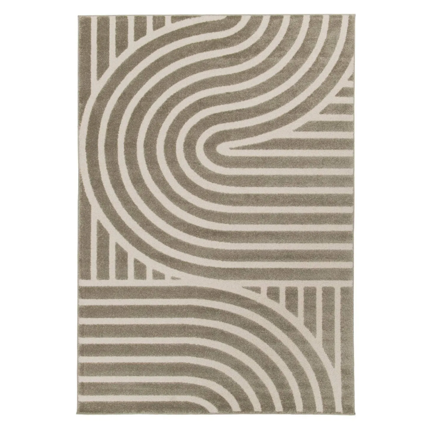 Indoor rug with graphic pattern taupe