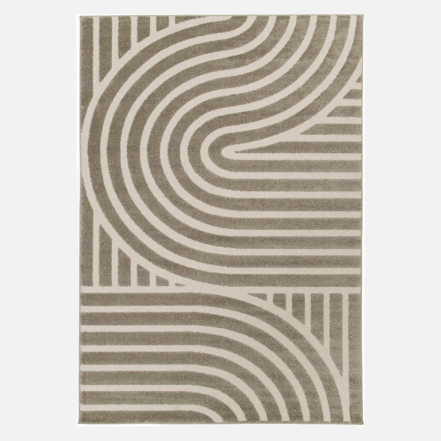 Indoor rug with graphic pattern taupe