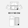 Indoor rug with ochre and white stripes