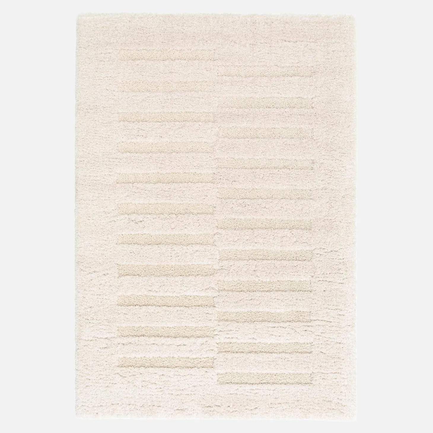Indoor rug with raised pattern cream