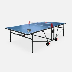 Indoor table tennis table with 2 bats, 3 balls and protective cover