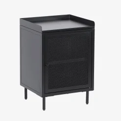 Industrial metal bedside table with 1 door